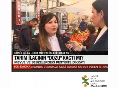 CNN TÜRK TVSEBZE VE MEYVELERDEKİ PESTİSİT KALINTISIGÖNÜL SİLAV TUZLU RÖPOTAJ