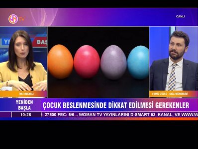 WOMAN TV GIDA GÜVENLİĞİ VE ÇOCUK BESLENMESİYÖNETİM KURULU BAŞKANIMIZ CEMİL GÜLSU CANLI YAYIN