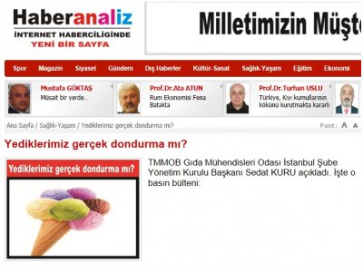 HABER ANALİZ İNTERNET SİTESİYEDİKLERİMİZ GERÇEK DONDURMA MI YETERİ KADAR SAĞLIKLI ÜRETİLİYOR MU
