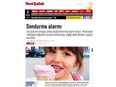 YENİ ŞAFAK GAZETESİYEDİKLERİMİZ GERÇEK DONDURMA MI YETERİ KADAR SAĞLIKLI ÜRETİLİYOR MU 