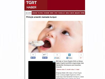 TGRT HABER İNTERNET SİTESİ PİRİNÇTE ARSENİK MAMADA KURŞUN