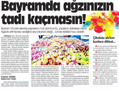 AYDINLIK GAZETESİBAYRAMDA AĞZINIZIN TADI KAÇMASIN