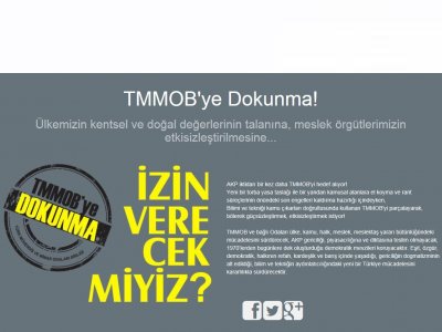 TMMOB KAMPANYA SİTESİ AÇILDI 