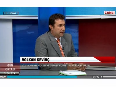 ULUSAL TVGÜN ORTASI PROGRAMI CANLI YAYINYÖNETİM KURULU ÜYEMİZ VOLKAN SEVİNÇ 
