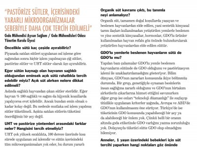 BEBEĞİM VE BİZ DERGİSİPASTÖRİZE SÜTLER İÇERİSİNDEKİ
YARARLI MİKROORGANİZMALAR
SEBEBİYLE DAHA ÇOK TERCİH EDİLMELİAYSUN SAĞLAM