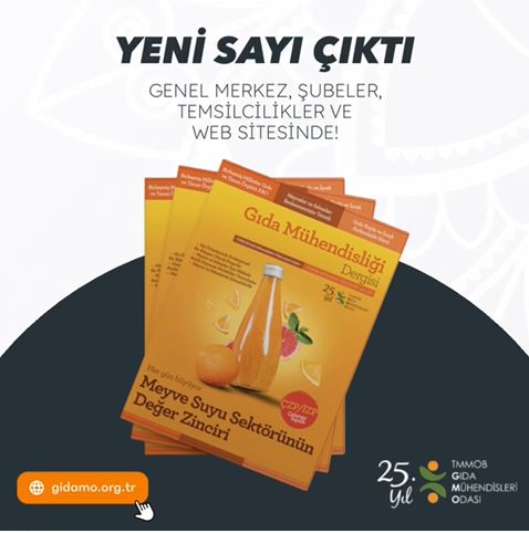 GIDA MÜHENDİSLİĞİ DERGİSİ 48 SAYISI YAYINDA