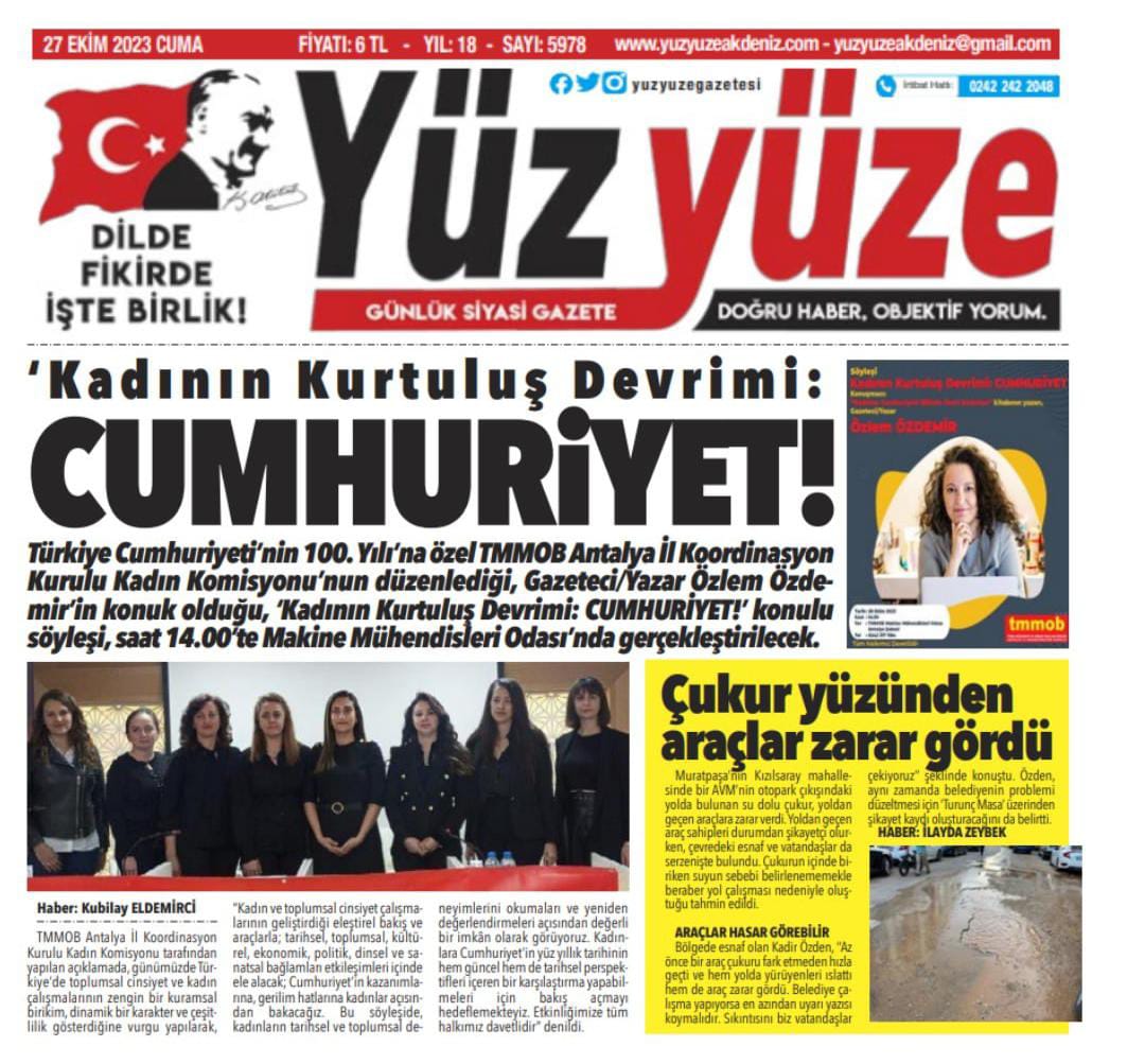 KADININ KURTULUŞ DEVRİMİ : CUMHUİRYET!
