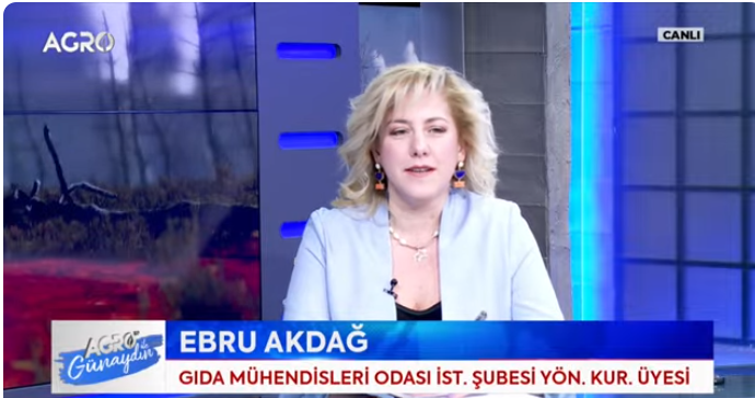  AGRO TV / GÜNAYDIN PROGRAMI / KÜRESEL İKLİM DEĞİŞİKLİĞİNİN GIDAYA ETKİSİ  VE GÜVENİLİR GIDAYA ERİŞİM - YÖNETİM KURULU ÜYEMİZ EBRU AKDAĞ /CANLI YAYIN