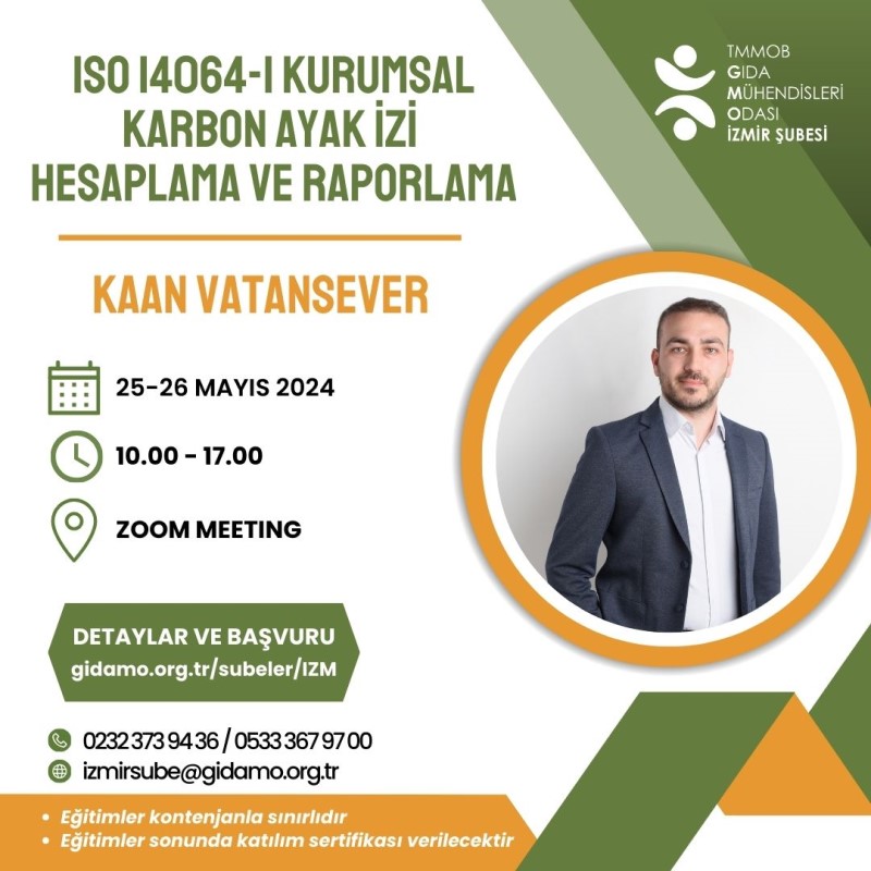 ISO 14064-1 KURUMSAL KARBON AYAK İZİ HESAPLAMA VE RAPORLAMA EĞİTİMİ (BU EĞİTİME ARTIK KAYIT ALINMAMAKTADIR)