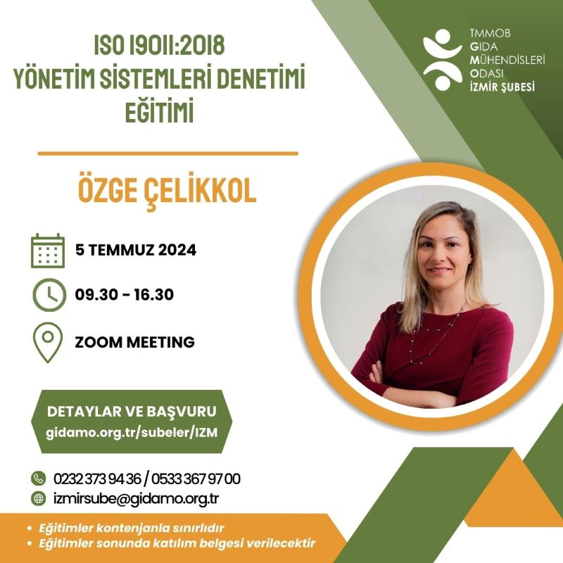 ISO 19011:2018 YÖNETİM SİSTEMLERİ DENETİMİ EĞİTİMİ (BU EĞİTİME ARTIK KAYIT ALINMAMAKTADIR)