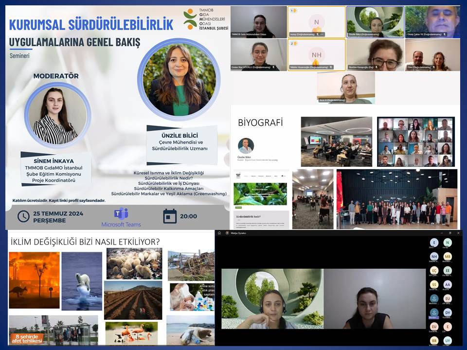 KURUMSAL SÜRDÜRÜLEBİLİRLİK UYGULAMALARINA GENEL BAKIŞ SEMİNERİNİ GERÇEKLEŞTİRDİK!