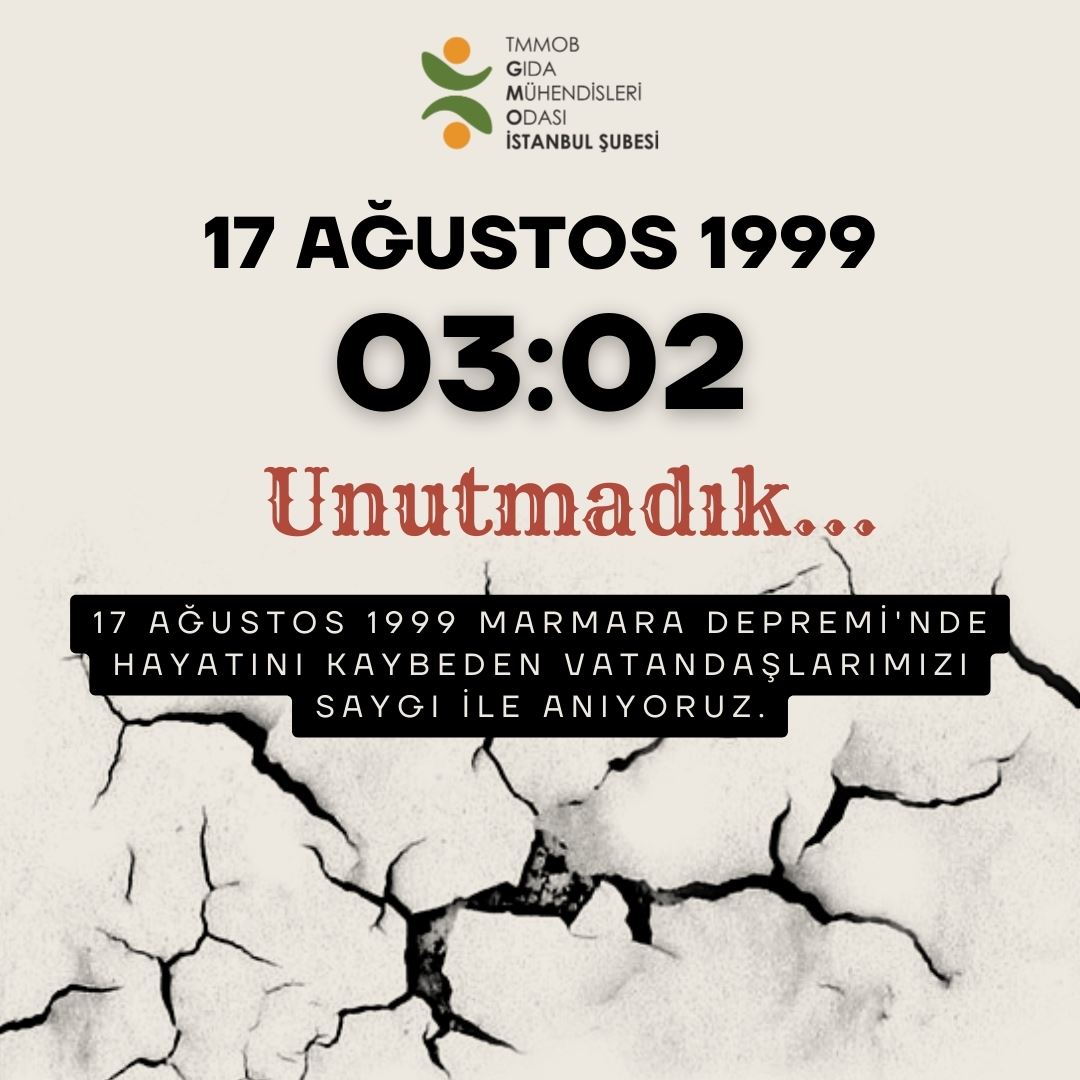 17 AĞUSTOS DEPREMİNİN 25. YILINDA YİTİRDİKLERİMİZİ SAYGI İLE ANIYORUZ!