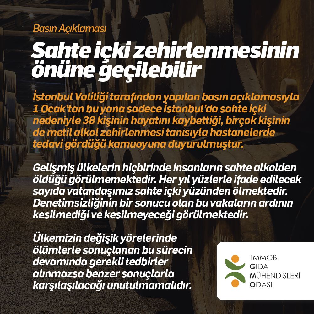 Sahte İçki Tüketen Vatandaşlarımızın Ölümü Üzerine Yapmış Olduğumuz Basın Açıklaması.