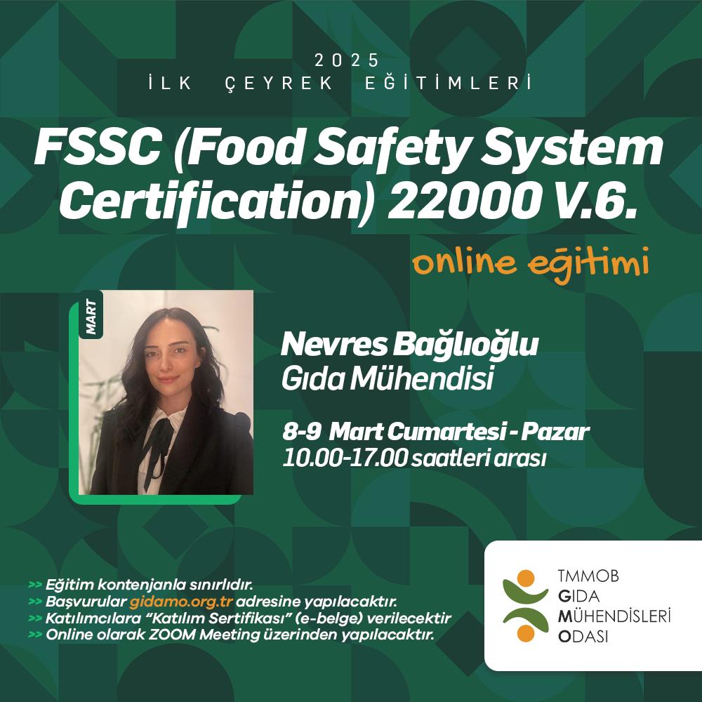 Food Safety System Certification 22000 V6 Eğitimi