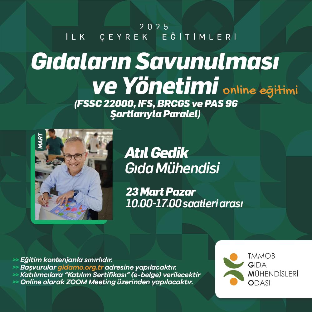 Gıdaların Savunulması ve Yönetimi Eğitimi