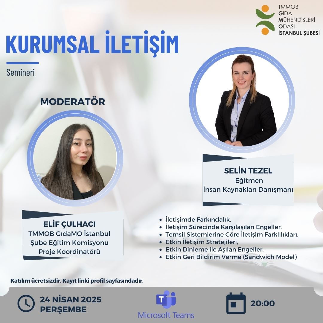 📢ONLİNE / KURUMSAL İLETİŞİM SEMİNER DUYURUSU