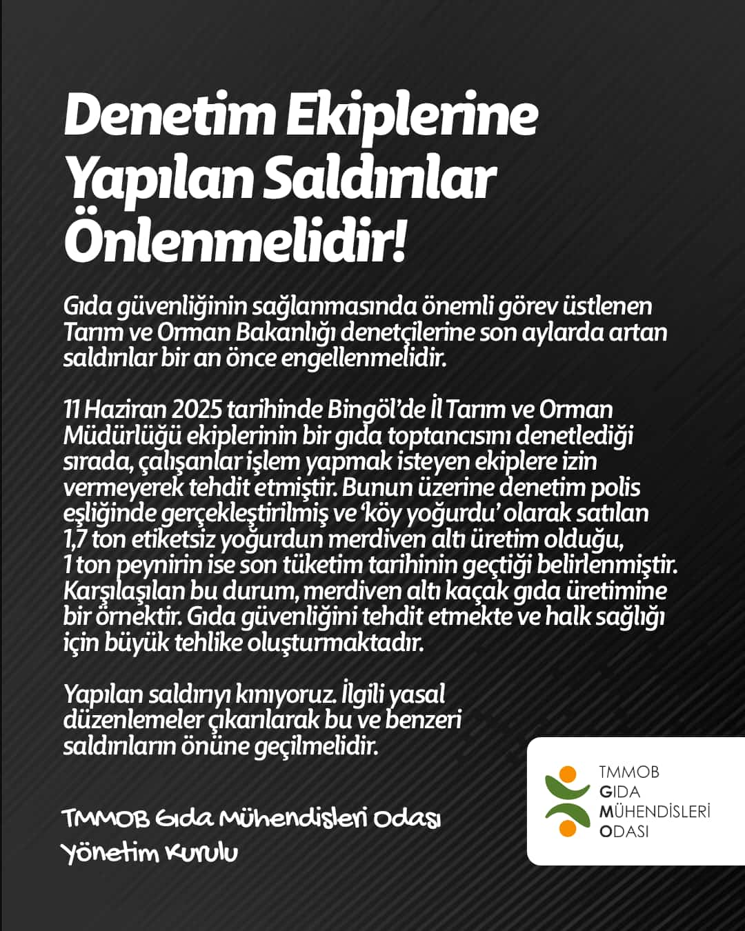 Denetim Ekiplerine Yapılan Saldırılar Önlenmelidir!