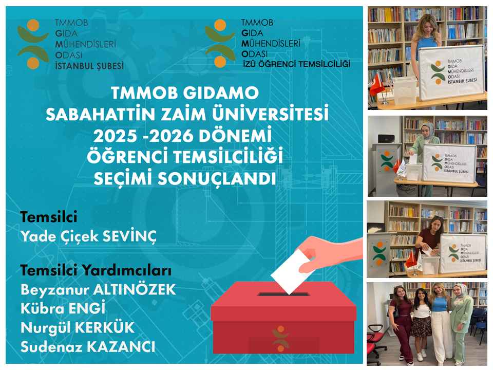 TMMOB GIDAMO SABAHATTİN ZAİM ÜNİVERSİTESİ (GIDAMO İZÜ) ÖĞRENCİ TEMSİLCİLİĞİ SEÇİMİ SONUÇLANDI