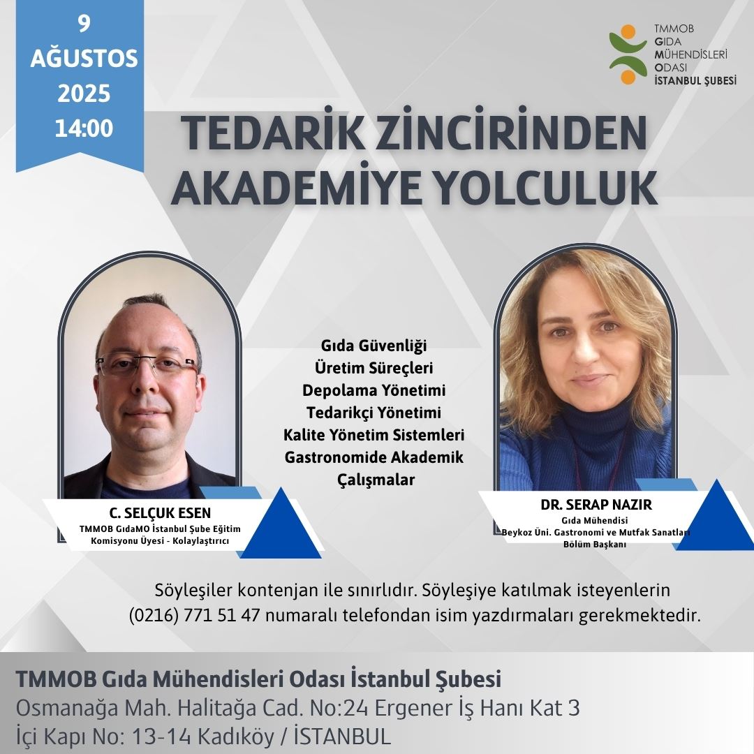 📢 YÜZ YÜZE / TEDARİK ZİNCİRİNDEN AKADEMİYE YOLCULUK SÖYLEŞİ DUYURUSU