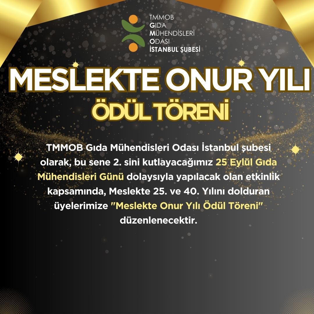 📢 MESLEKTE ONUR YILI ÖDÜL TÖRENİ DUYURUSU