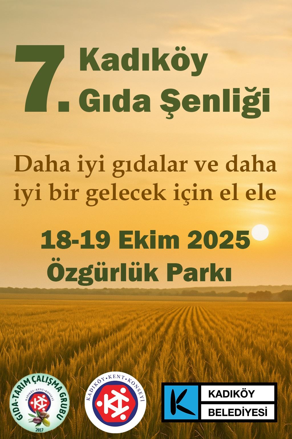 📢 16 EKİM DÜNYA GIDA GÜNÜ /7. KADIKÖY GIDA ŞENLİĞİ ETKİNLİK DUYURUSU