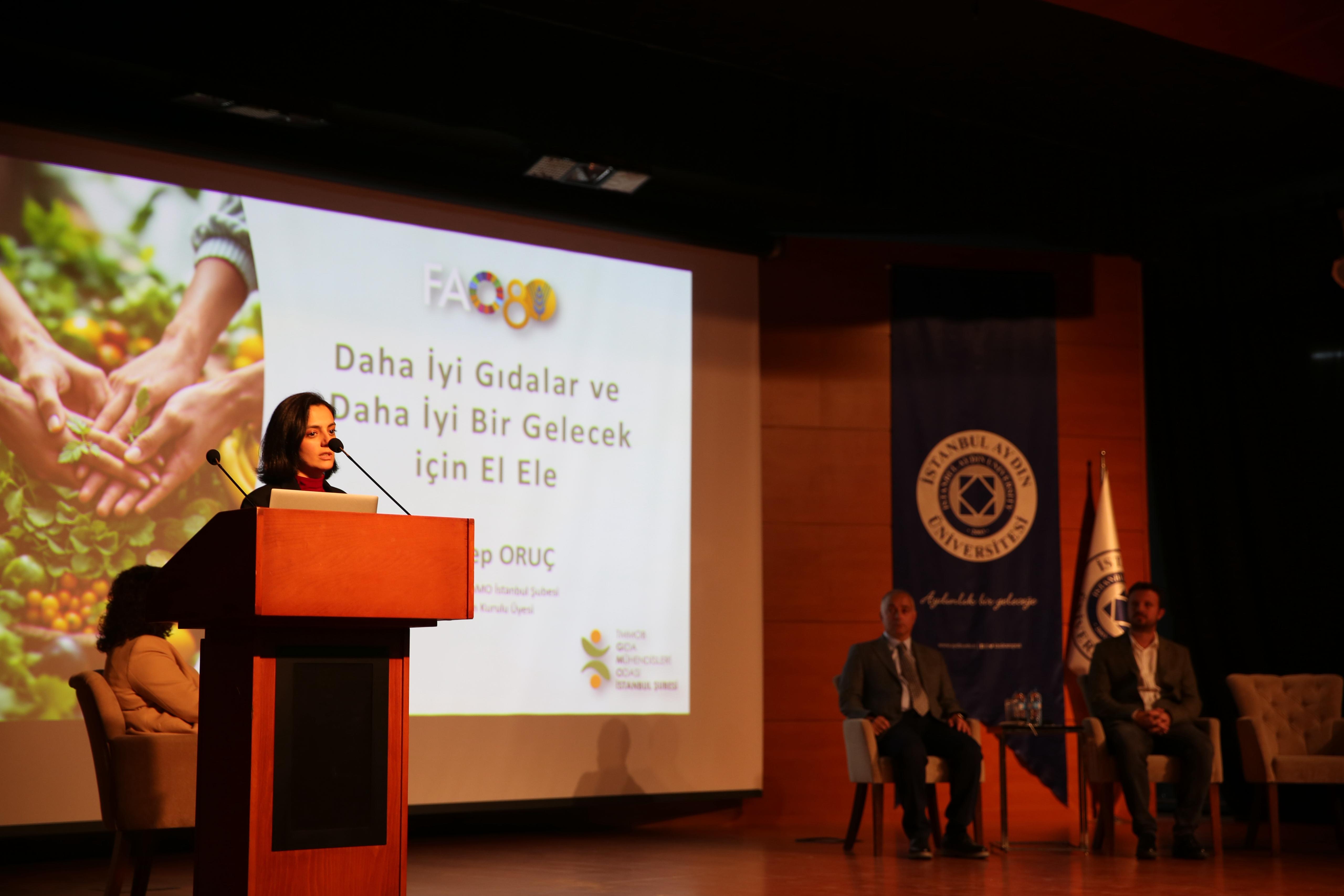 İSTANBUL AYDIN ÜNİVERSİTESİNDE DÜNYA GIDA GÜNÜ PANELİNE PANELİST OLARAK KATILIM SAĞLADIK!