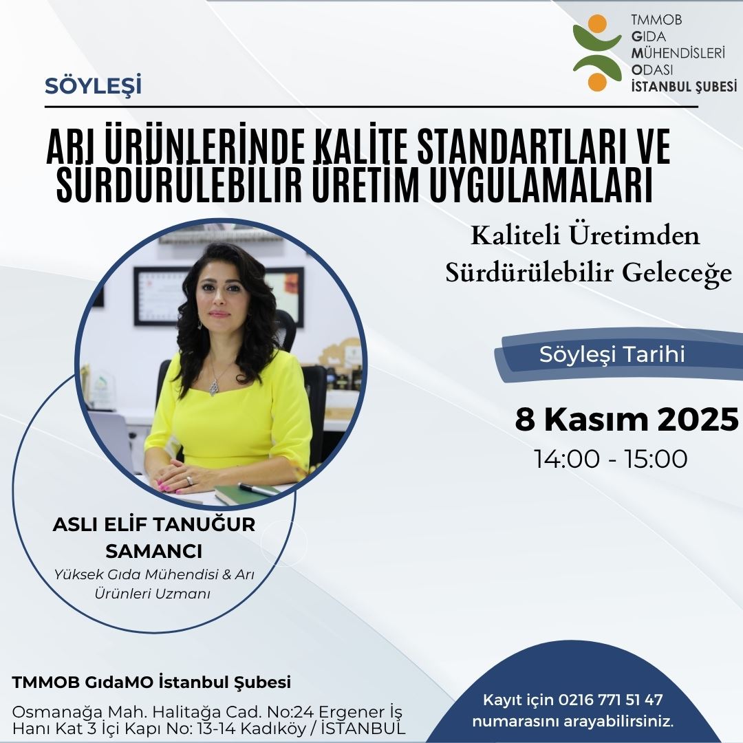 📢 ARI ÜRÜNLERİNDE KALİTE STANDARTLARI VE SÜRDÜRÜLEBİLİR ÜRETİM UYGULAMALARI SÖYLEŞİ DUYURUSU