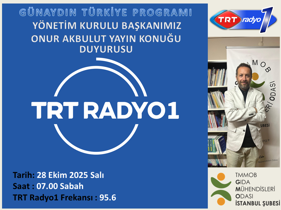 📢 TRT RADYO 1- GÜNAYDIN TÜRKİYE PROGRAMI / YÖNETİM KURULU BAŞKANIMIZ ONUR AKBULUT YAYIN KONUĞU DUYURUSU