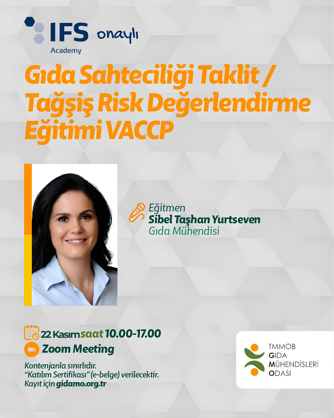 GIDA SAHTECİLİĞİ TAKLİT/TAĞŞİŞ RİSK DEĞERLENDİRME EĞİTİMİ VACCP 