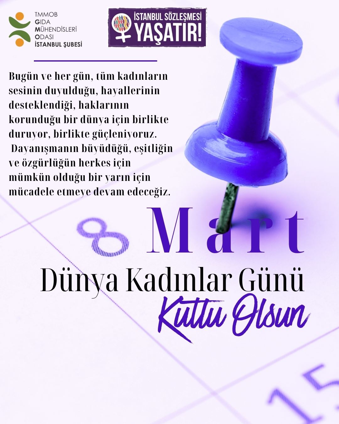 8 MART DÜNYA KADINLAR GÜNÜ KUTLU OLSUN 💜
