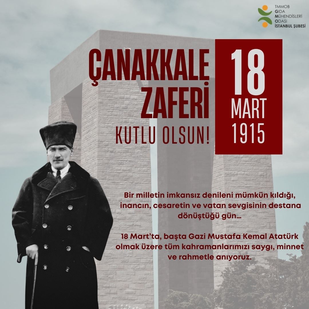 18 MART ÇANAKKALE ZAFERİ'NİN 111. YILI KUTLU OLSUN