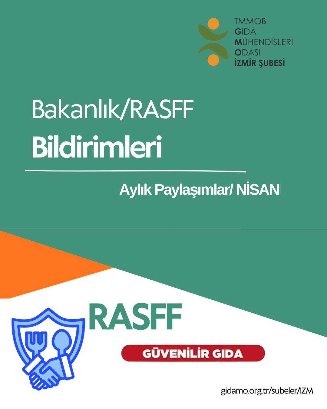 BAKANLIK/RASFF BİLDİRİMLERİ - NİSAN