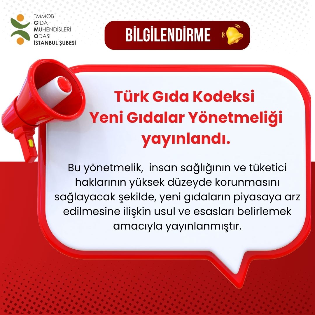 📢 20.05.2026 TARİH VE 33259 SAYILI RESMİ GAZETE / TÜRK GIDA KODEKSİ YENİ GIDALAR YÖNETMELİĞİ YAYINLANDI