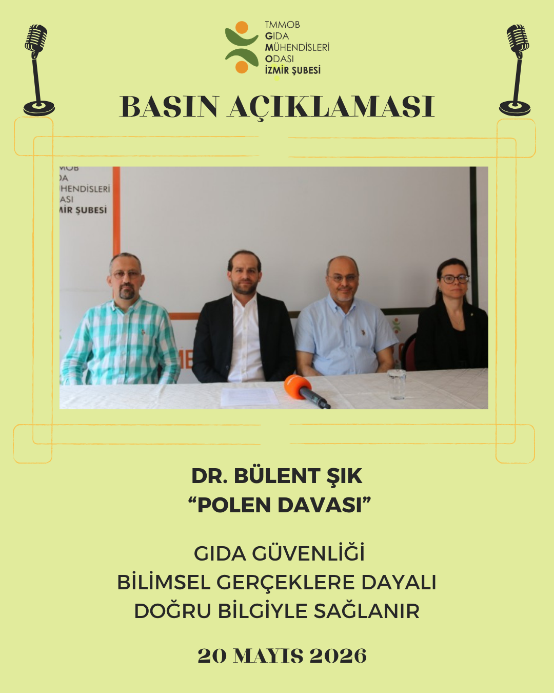 BASINDA ŞUBEMİZ: BASIN AÇIKLAMASI -  "DR. BÜLENT ŞIK; POLEN DAVASI"
