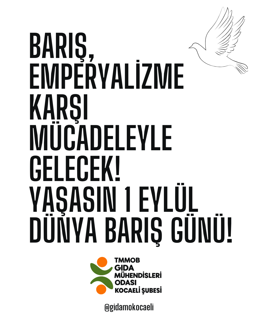 Yaşasın 1 Eylül Dünya Barış Günü!