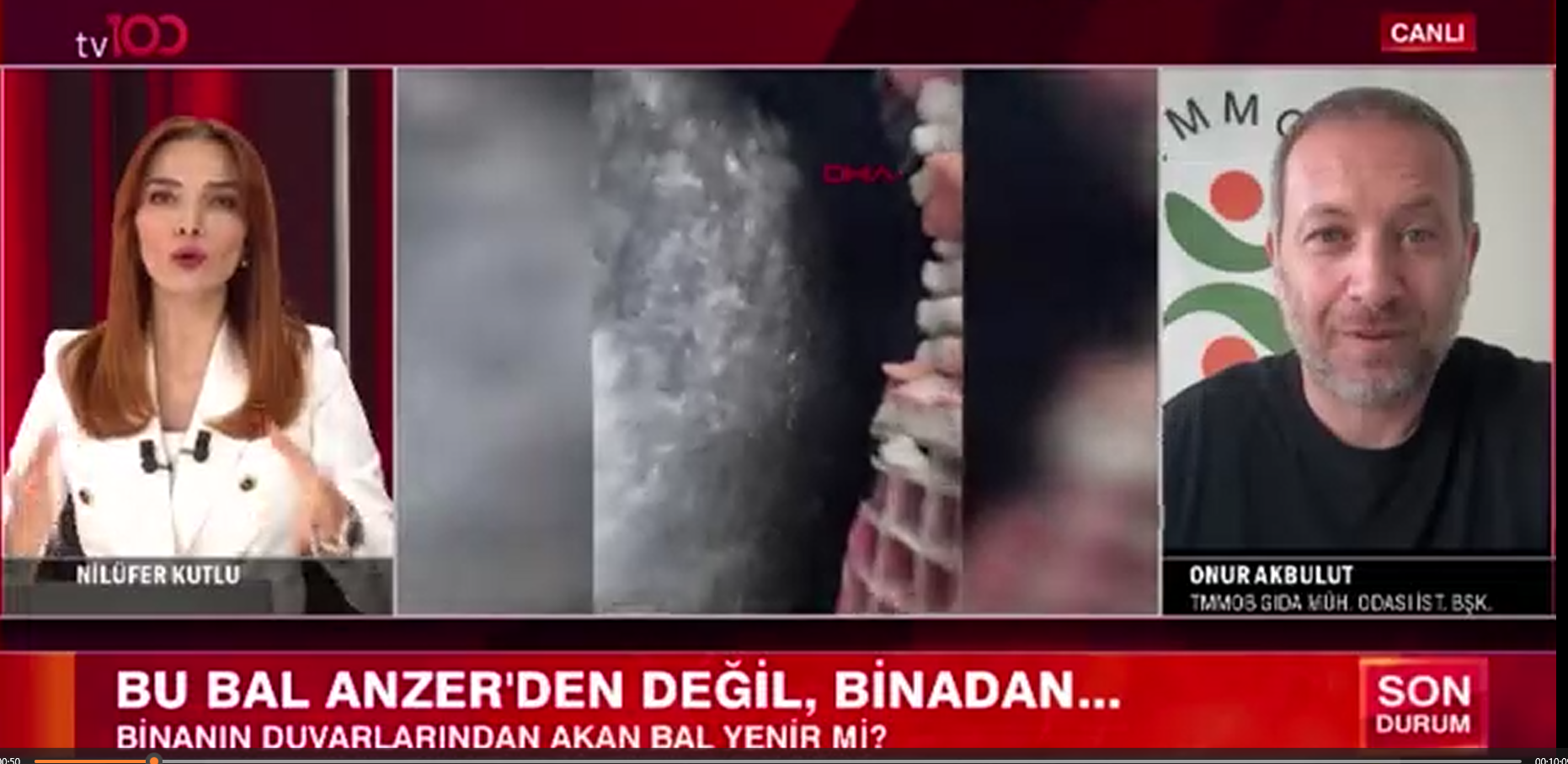 TV 100 KANALI NİLÜFER KUTLU GÜN ORTASI HABER BÜLTENİ- ONUR AKBULUT CANLI YAYIN KONUĞU OLDU/ BİNA DUVARINDAN BAL ÇIKTI! ANALİZ EDİLMEDEN TÜKETİLMEMELİ