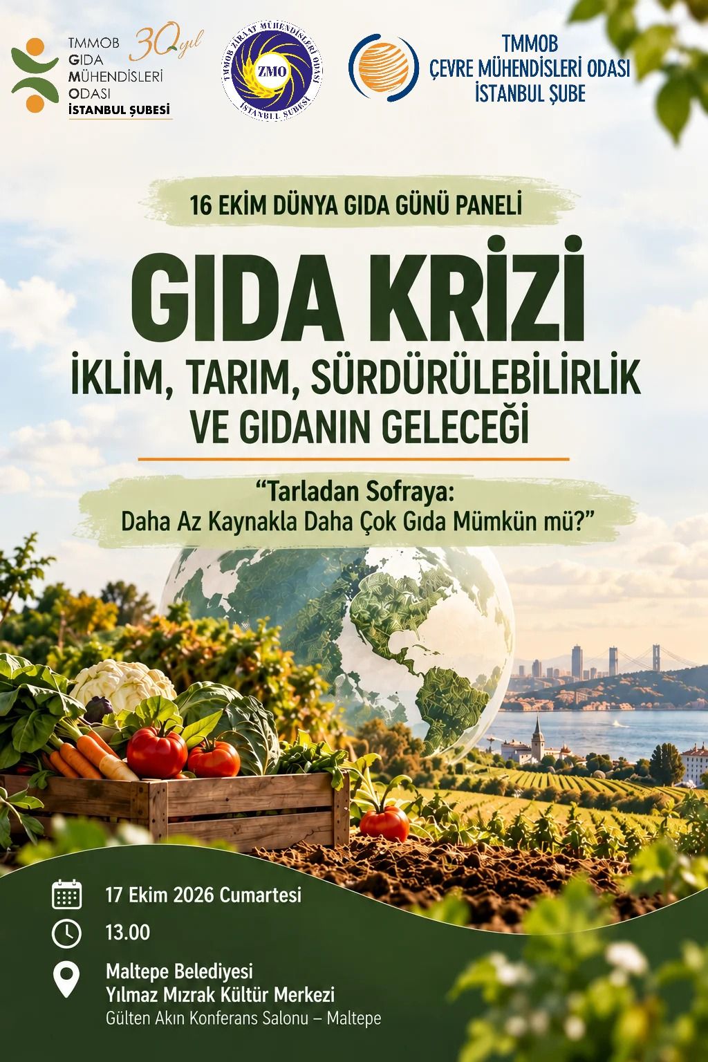 📢 16 EKİM DÜNYA GIDA GÜNÜ PANEL DUYURUSU