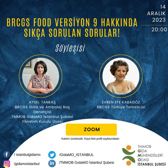 📢 BRCGS FOOD VERSİYON 9 HAKKINDA SIKÇA SORULAN SORULAR! SÖYLEŞİ DUYURUSU