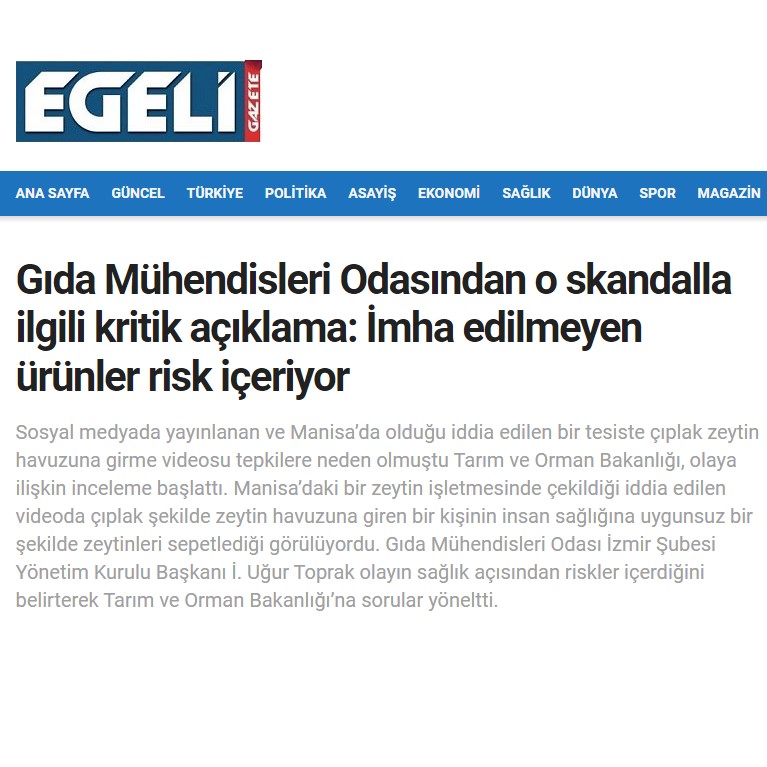 MANİSA'DA YAŞANAN ZEYTİN SKANDALI - BASINA YANSIYANLAR