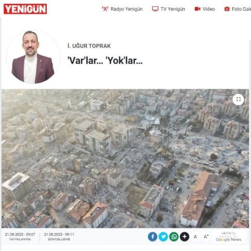GAZETE YENİGÜN: 'VAR'LAR... 'YOK'LAR...