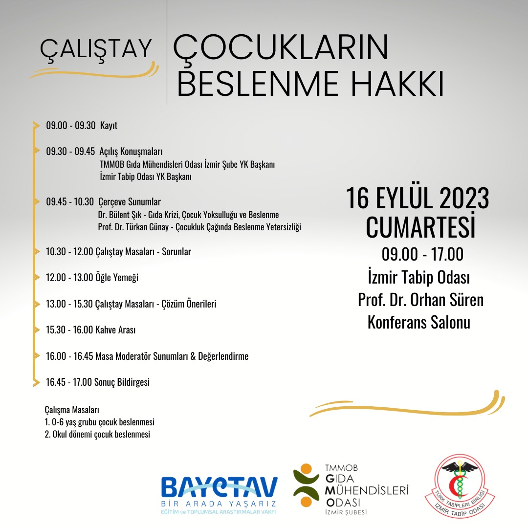 ÇALIŞTAY: ÇOCUKLARIN BESLENME HAKKI