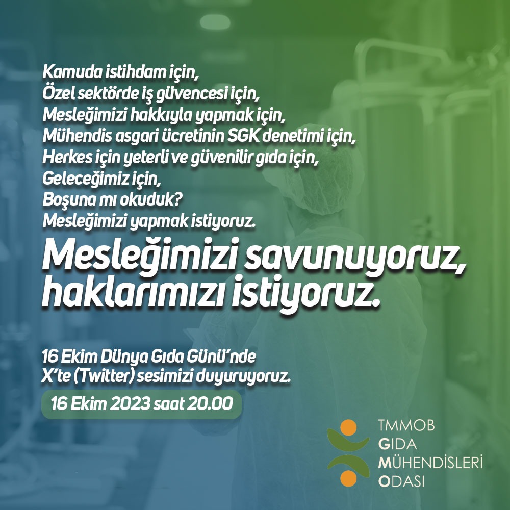 Mesleğimizi Savunuyoruz Haklarımızı İstiyoruz. Taleplerimizi Twitter 'da duyuruyoruz.
