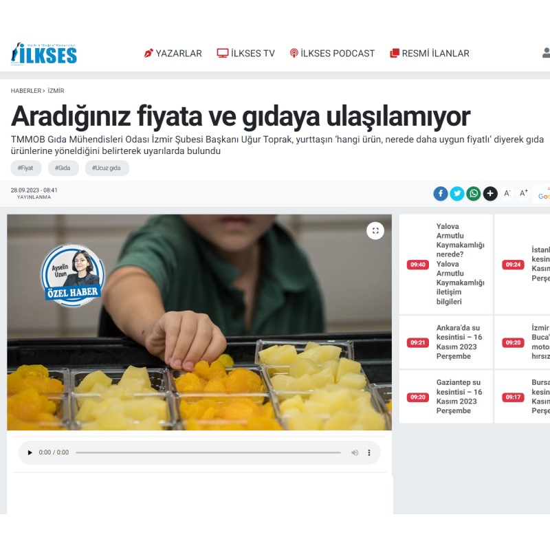 İLKSES: ARADIĞINIZ FİYATA VE GIDAYA ULAŞILAMIYOR