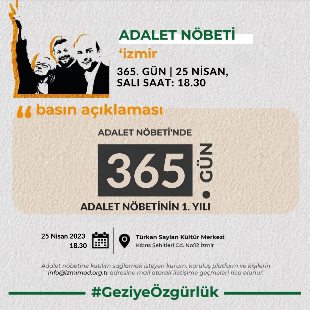 ADALET NÖBETİNDE 365. GÜN