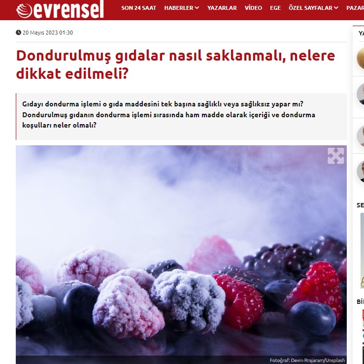 EVRENSEL: DONDURULMUŞ GIDALAR NASIL SAKLANMALI, NELERE DİKKAT EDİLMELİ?