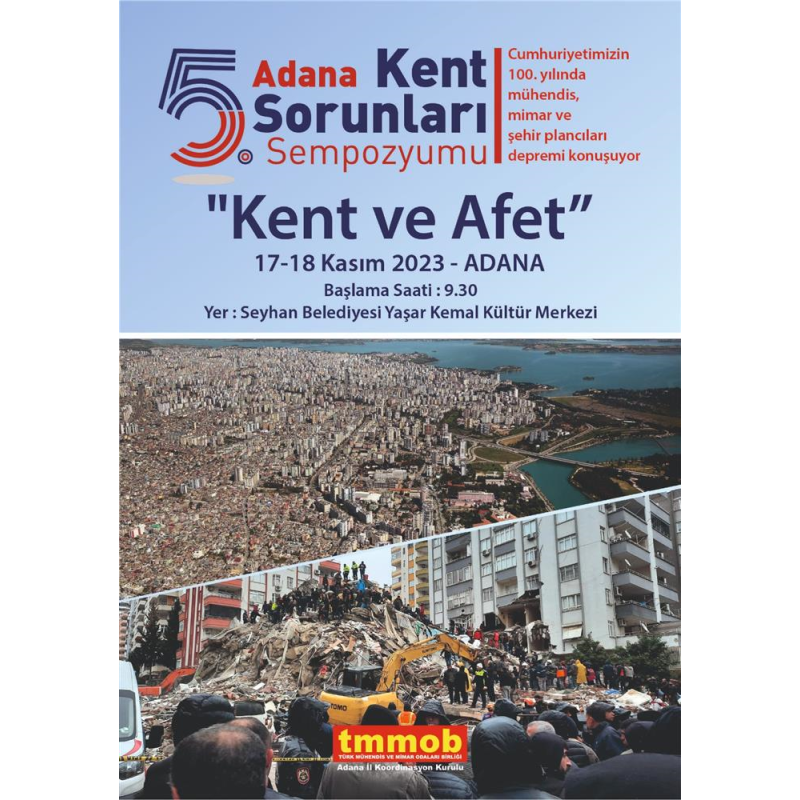 TMMOB ADANA İKK 5. KENT SEMPOZYUMUNA KATILDIK