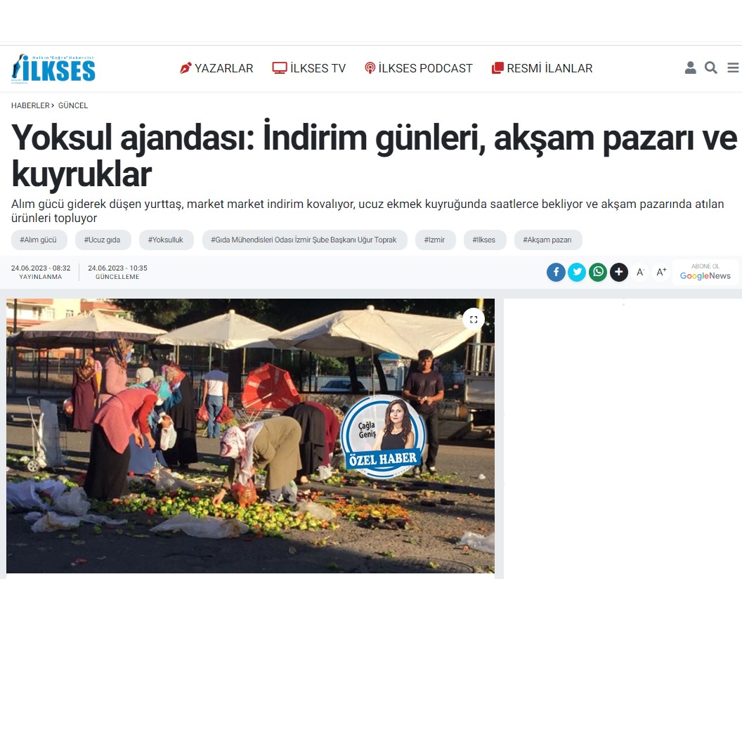 İLKSES: YOKSUL AJANDASI; "İNDİRİM GÜNLERİ, AKŞAM PAZARI VE KUYRUKLAR"