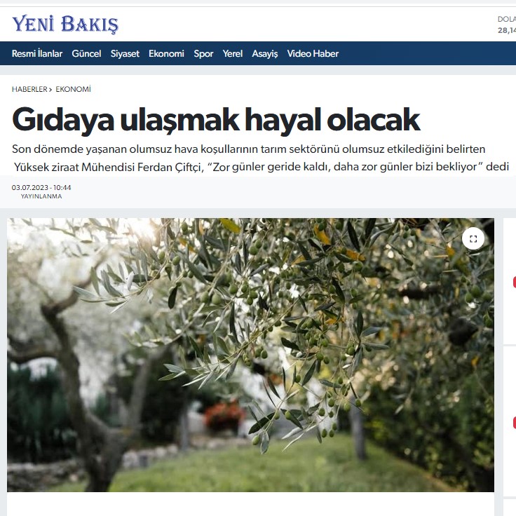 YENİ BAKIŞ: GIDAYA ULAŞMAK HAYAL OLACAK