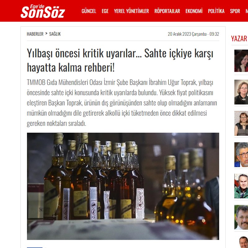 EGE'DE SONSÖZ: "YILBAŞI ÖNCESİ KRİTİK UYARILAR... SAHTE İÇKİYE KARŞI HAYATTA KALMA REHBERİ!"
