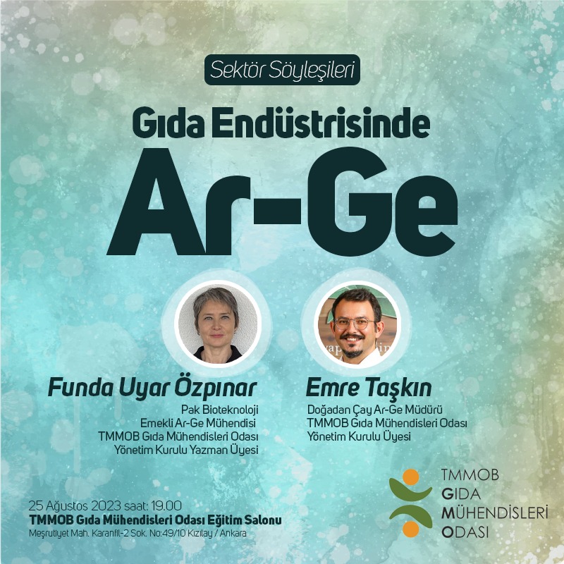 Gıda Endüstrisinde Ar-Ge konulu söyleşimizi Ankara'da gerçekleştirdik.